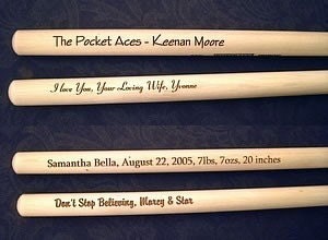 Personalized Custom Engraved 16 Inch Wood Drumsticks 5A