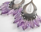 Amethyst Sterling Silver Mogul Earrings