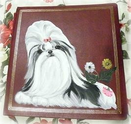 Custom Hand Painted Dog Photo Album Scrapbook