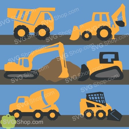Construction Machines Set SVG Files