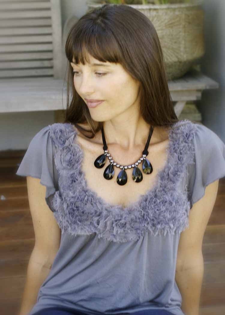 black chandelier necklace