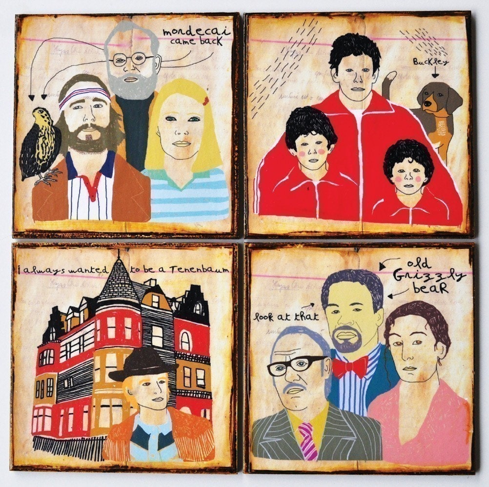 I Always wanted to be a Tenenbaum- set of 4 Coasters