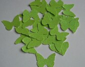 Glitter Butterflies Light Green Confetti- set of 50