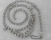 Rhinestone Necklace Vintage Scallop