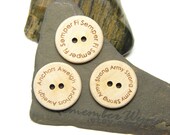 custom engraved wooden buttons three quarter inch