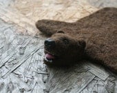 On the geeky side - needle felted bear skin