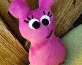 Baby Cookie Nummie Plush with Round Ears in Magenta