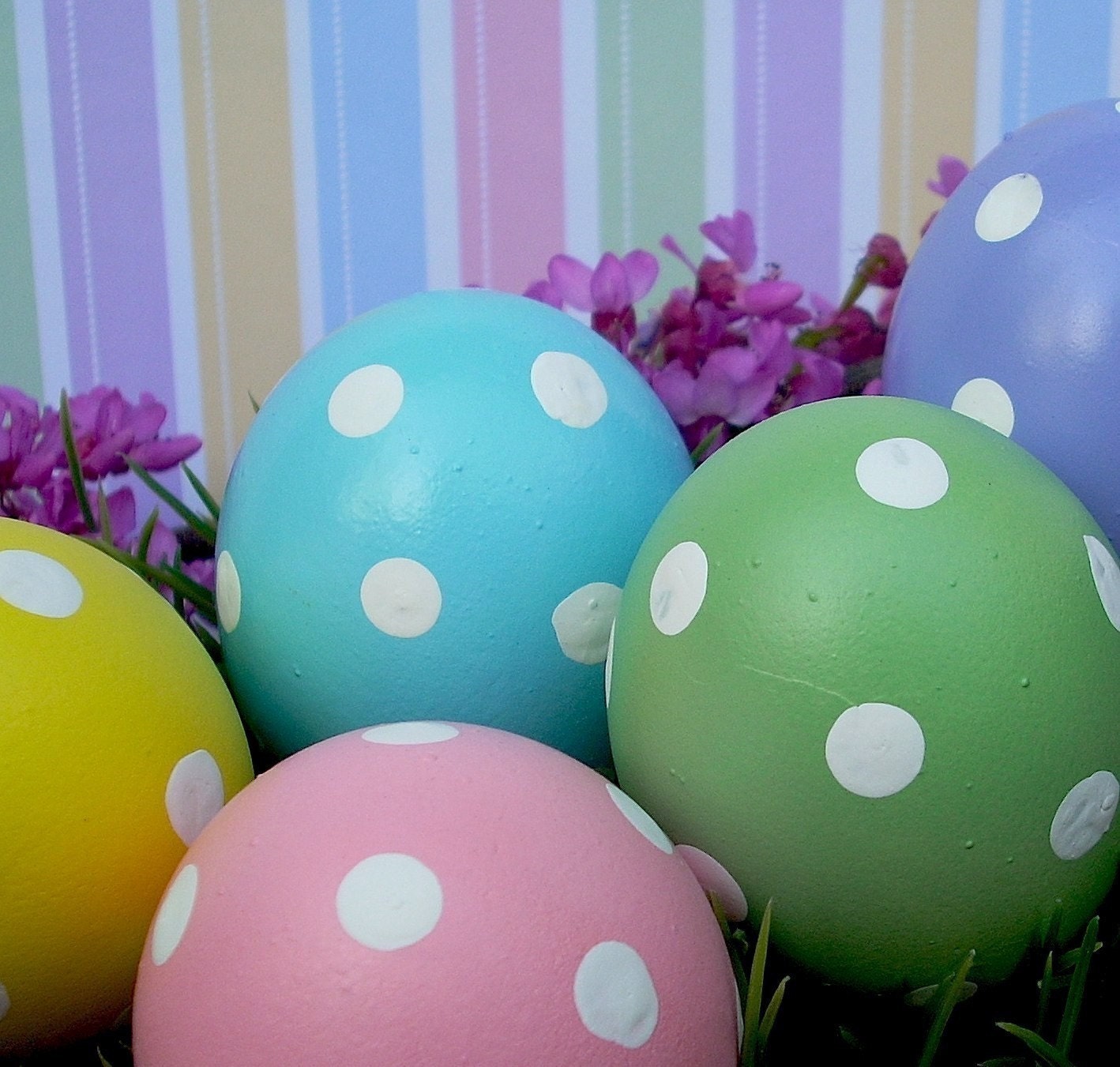 Cascarones (Confetti Eggs), FIVE DOZEN,  Polka Dots for Easter, Spring, or Perfect for a Baby Shower