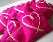 Lavender Sachet  in Dupioni Silk Hand Embroidered by Dolce Dreams