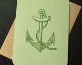 Anchor - Gocco Screen-Printed Card