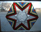 Stained Glass Patchwork Star with Plate