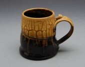 Dark Ebony Brown and Golden Brown Mug