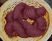 On Sale - Chocolate Cherries HandSpun Wool and Alpaca Yarn - 127 Yard Skein