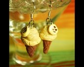 Banana Ice Cream Cone Earrings