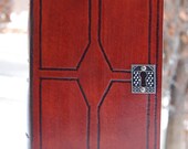 ON SALE - Leather Journal Book, Keyhole Door - 50 percent off - Ready to ship