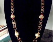 Of Antique and Gold Chainmaille Necklace