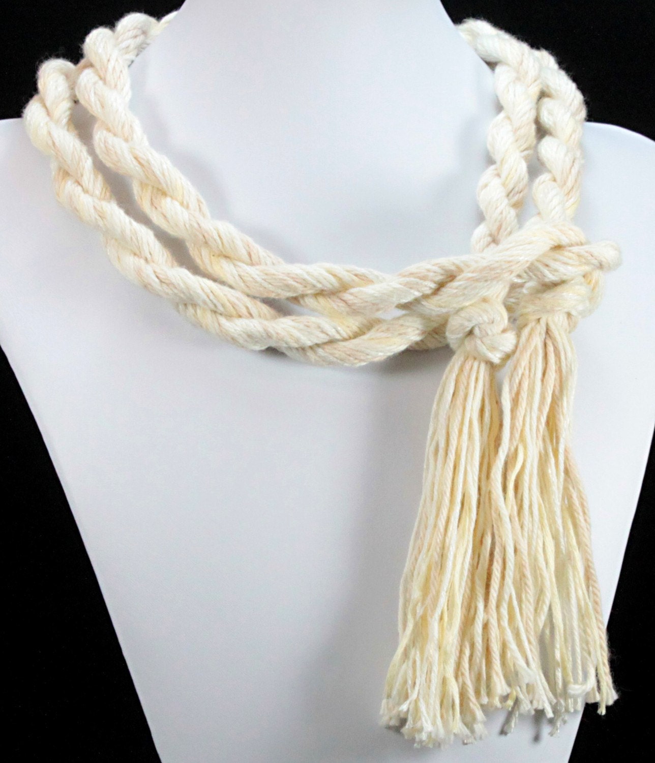 EcoCessory Skinny Scarf - Marshmallow Cream - Vegan, Environmentally Friendly