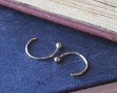 Sprout. 10K Yellow or White Gold Mini ear plugs.  For single piercings.