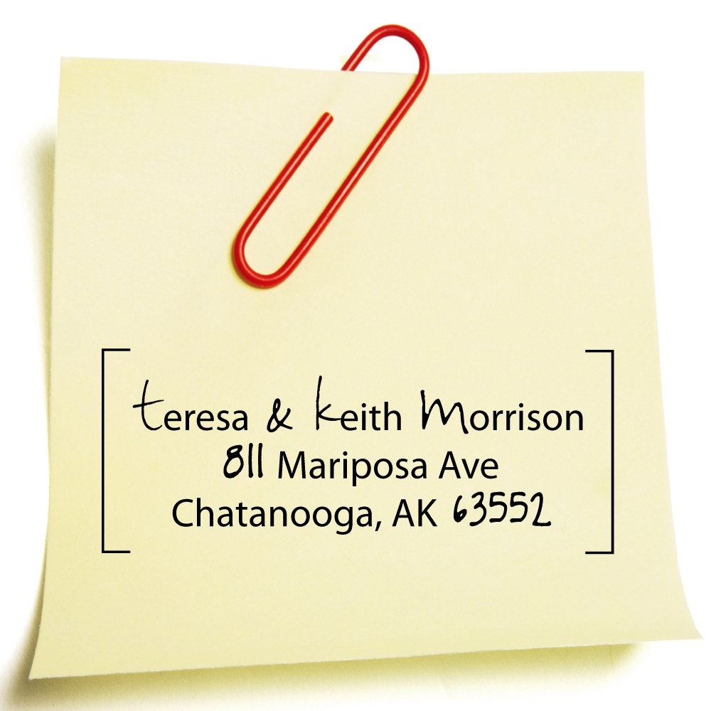 Self Inking Address Stamp - Teresa and Keith