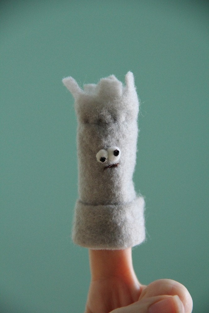 Chess Rook finger puppet