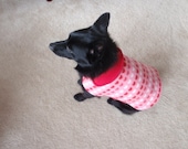 Happy Valentines Day fleece dog coat