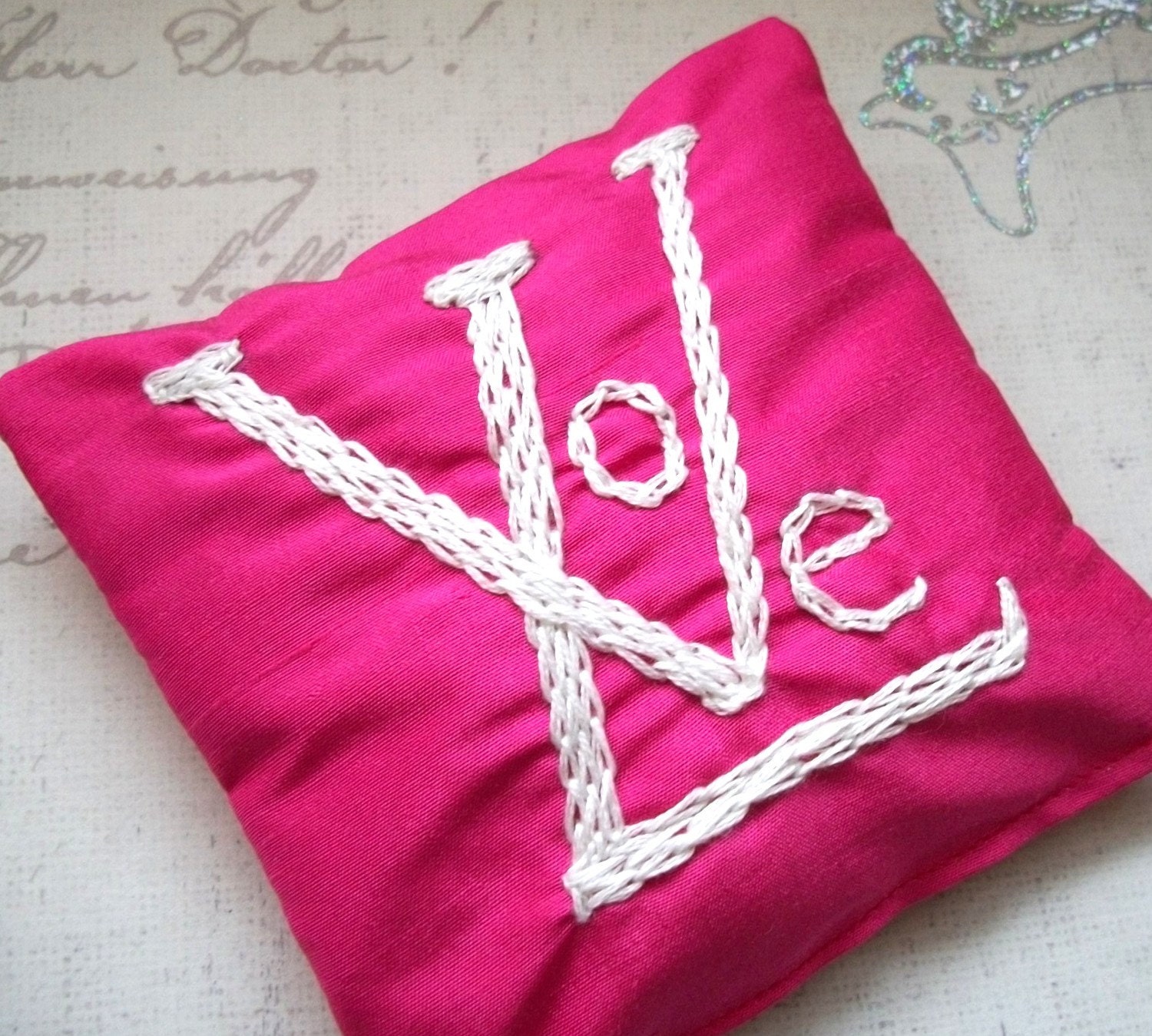 Lavender Sachet Hand Embroidered by Dolce Dreams
