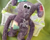 BE MINE  Please Please Cookie Nummie Plush Monster in Purple with Super Long Arms