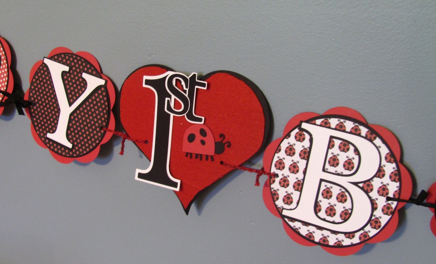 Ladybug Birthday Banner