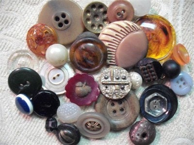Antique Button Mix - Lot 5