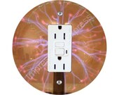 Plasma Ball GFI Outlet Plate Cover