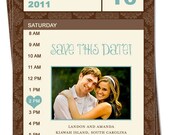 PRINTABLE - Modern Wedding Save the Date Daily Planner Photo Card