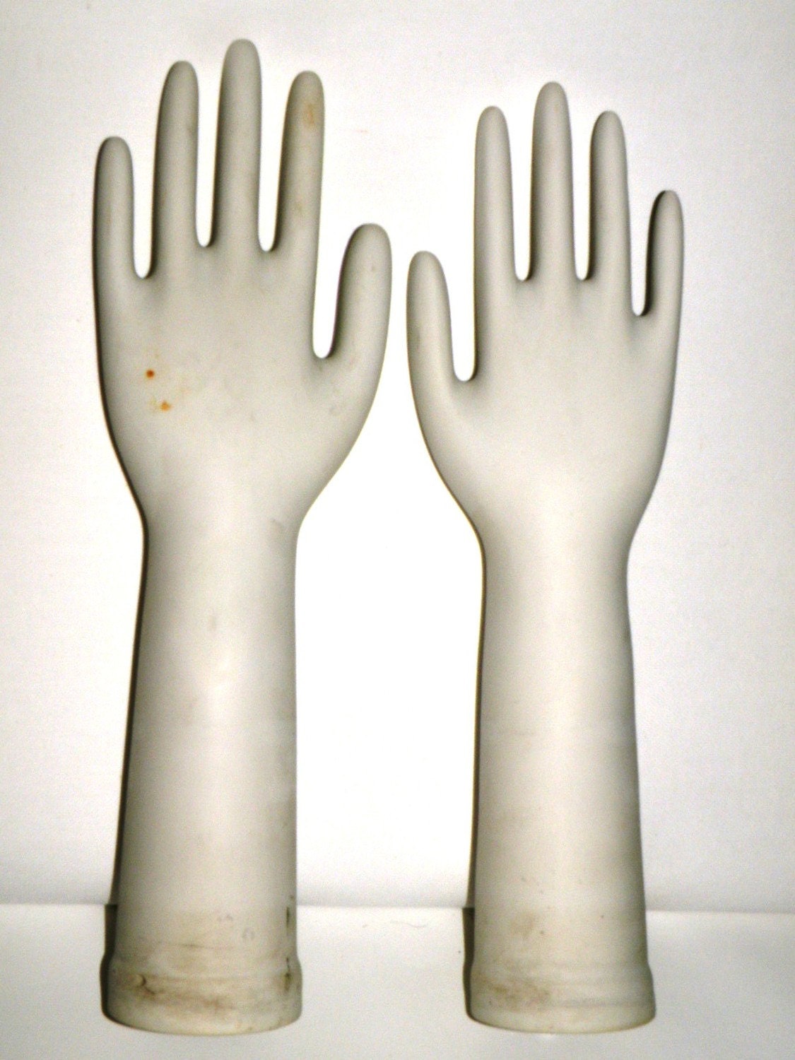 Medium Porcelain Glove Mold vintage Unglazed Display paint or use as is