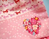 Hearts and Dachshunds Drawstring Bag