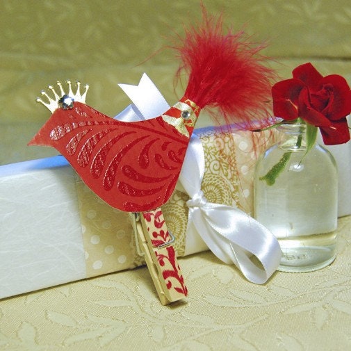 Valentine Fancy Bird with Crown