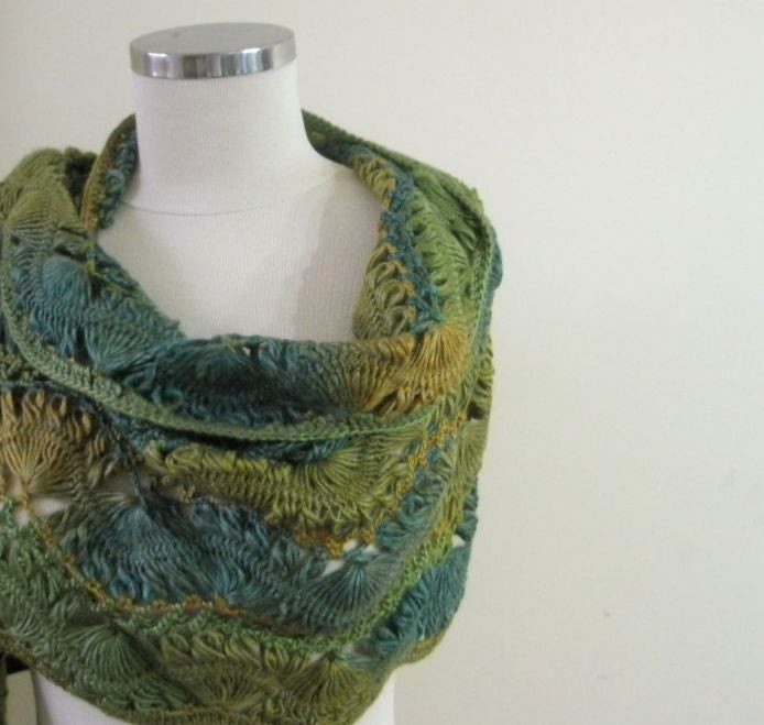 Shawl Green Tones Shawl Gift For Her Spring Fashion Scarf Wedding Scarf, Bridal Shawl Winter Fashion Fall Trend READY TO SHIPPING