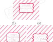 Valentines Day Collection- PINK Personalized Candy Bar Labels - Printable PDF