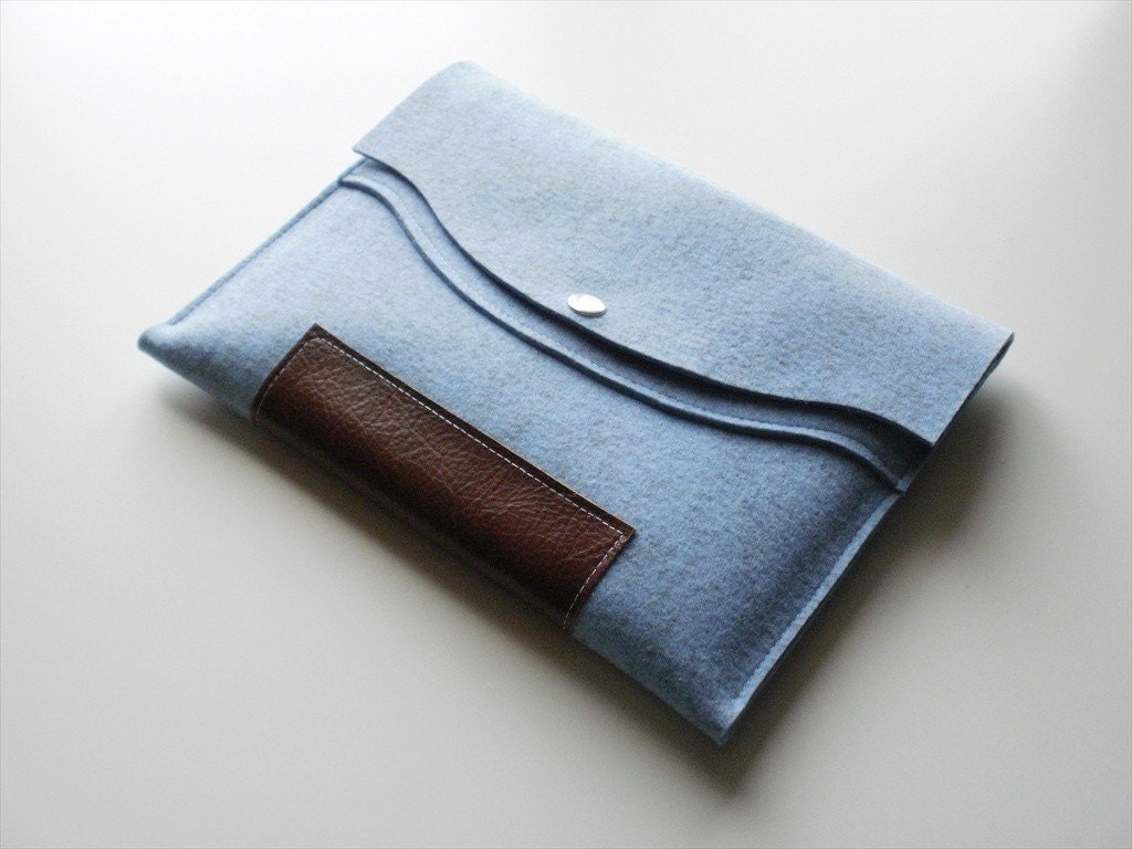 Free Shipping iPad HD Case Bag iPad2 Case iPad Sleeve iPad Cover iPad2 Wool Felt steel blue baroque style