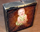First Grandchild Poem- PERSONALIZED Larger Photo POEM Blocks