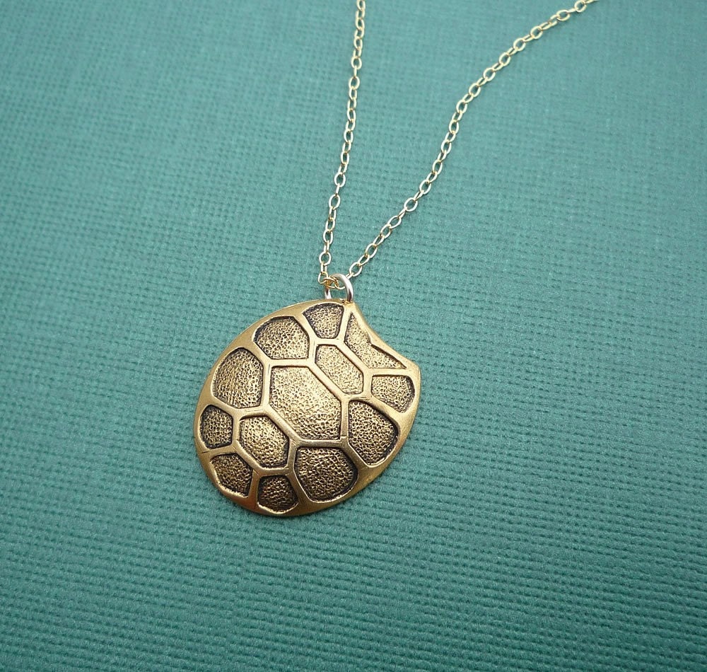 golden tortoise shell necklace 14kt gold filled chain