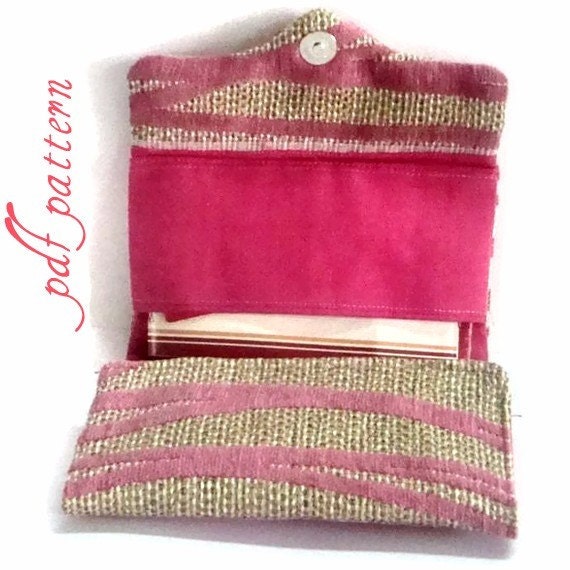 pdf pattern trifold wallet check book cover
