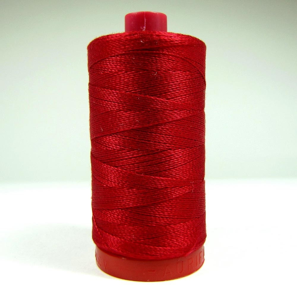 Aurifil Thread Cotton Mako 12 Wt. Bright Redwork 2260