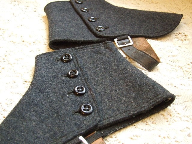 Antique Wool Spats