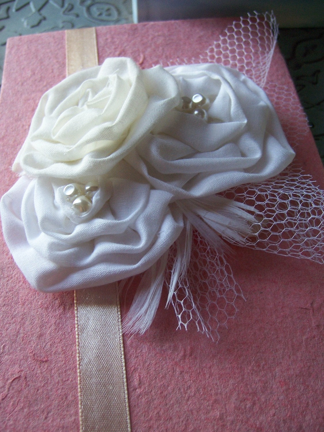 Trio of Linen Roses