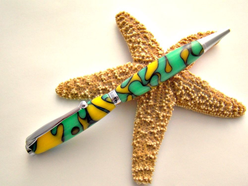 Handcrafted Gecko Acrylic Ink Pen Free Shipping
