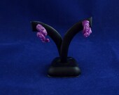 Violet Tentacle Earrings - Handmade Polymer Clay Jewelry