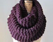 Super Snuggly Chunky knit cowl Plum