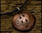As Is - sterling silver and copper hand-hammered pendant necklace
