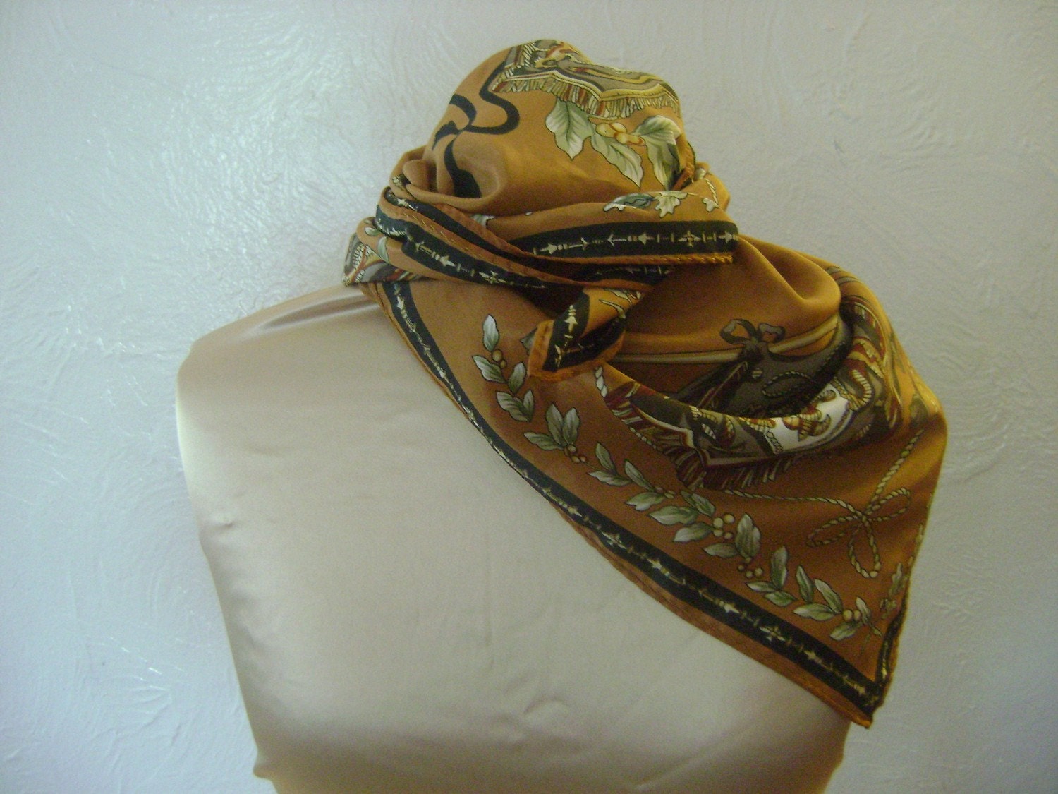 Golden Oak vintage scarf