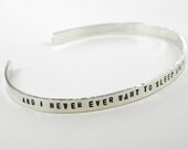 Bracelet - Hand Stamped and Personalized - In Your Own Words sterling silver cuff bracelet