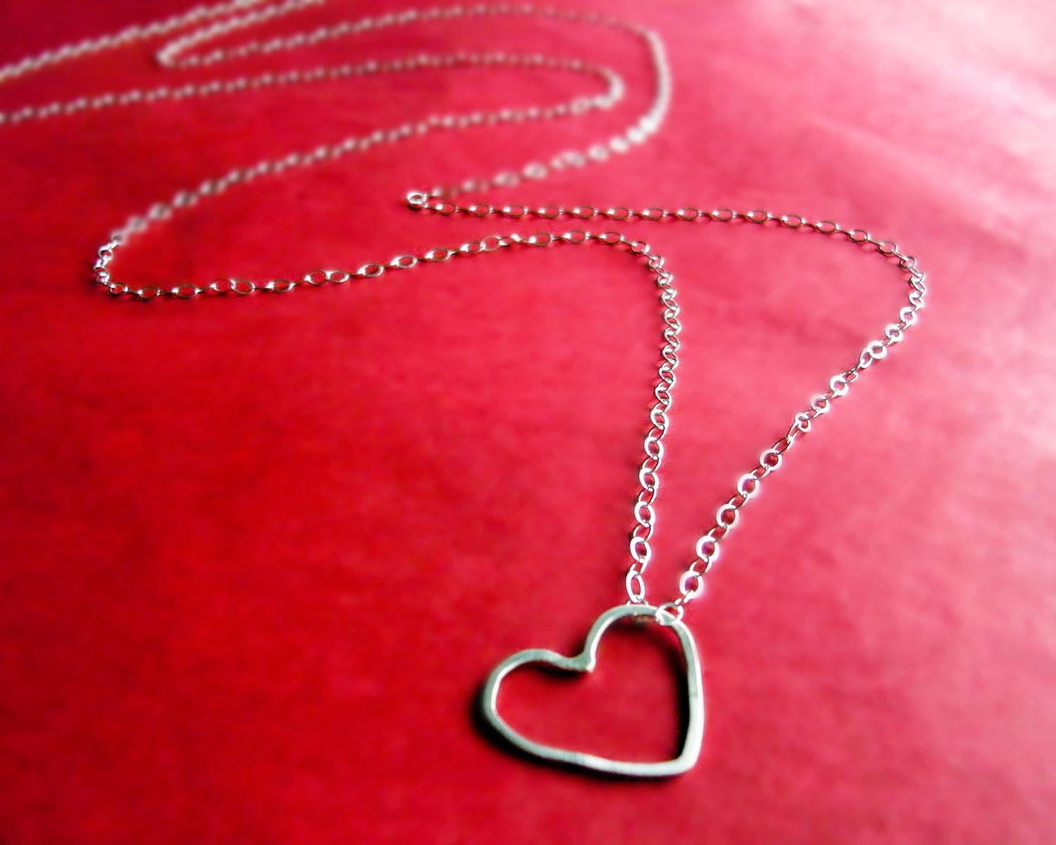 hammered heart  necklace - sterling silver - cowriegirl